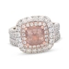 Thumbnail Image 1 of Previously Owned Neil Lane Cushion-Cut Morganite Bridal Set 1-1/2 ct tw Diamonds 14K Two-Tone Gold Size 5.75