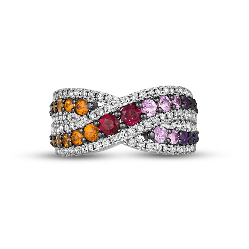 Main Image 4 of Previously Owned Le Vian Multi-Gemstone Ring 5/8 ct tw Diamonds 14K Vanilla Gold
