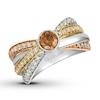Thumbnail Image 1 of Previously Owned Le Vian Chocolate & Nude Diamond Ring 1 ct tw 14K Tri-Tone Gold