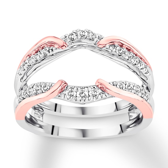 Previously Owned Diamond Enhancer Ring 1/3 ct tw Round-cut 14K Two-Tone Gold