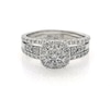 Thumbnail Image 0 of Previously Owned Multi-Diamond Center Bridal Set 1 1/4 ct tw 14K & 10K White Gold Size 9.75