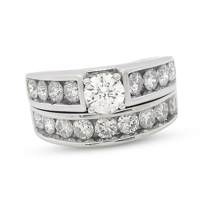 Main Image 1 of Previously Owned Diamond Bridal Set 2-1/2 ct tw 14K White Gold Size 6.5