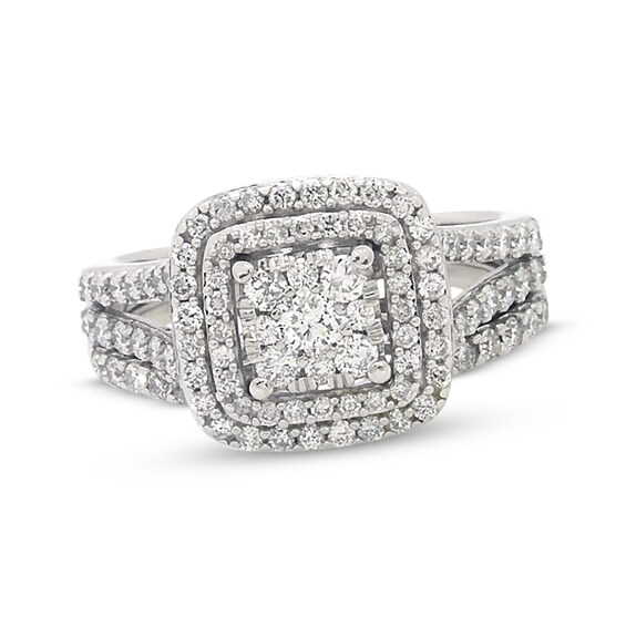 Previously Owned Diamond Bridal Set 1-1/3 ct tw 14K White Gold Size 7