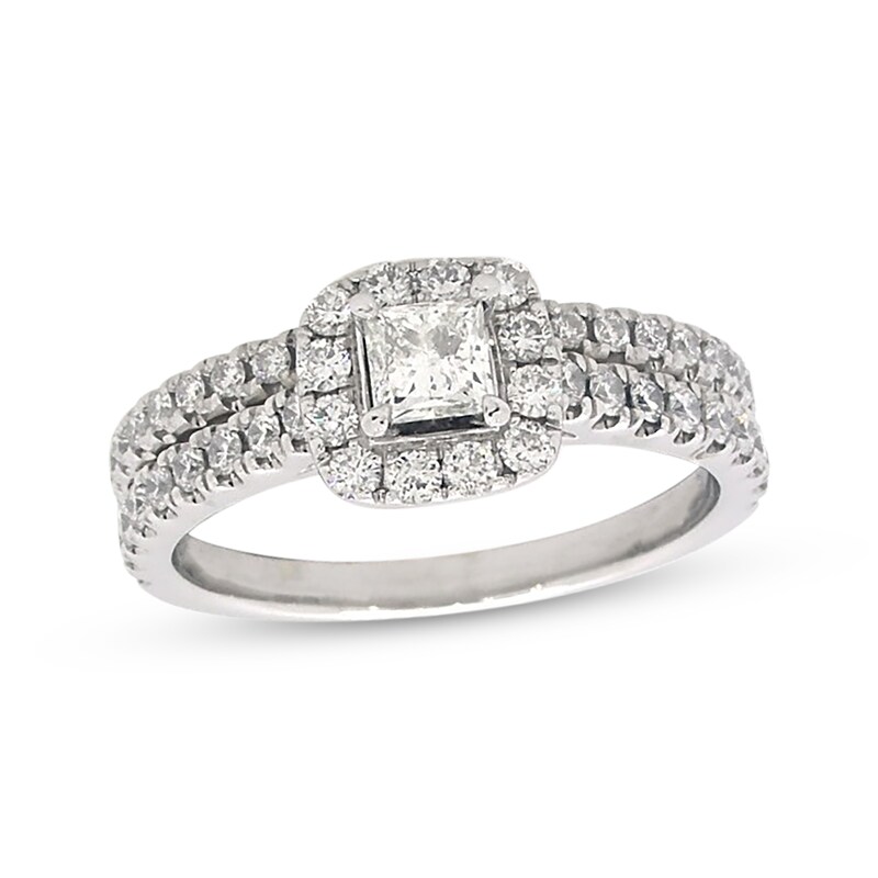 Main Image 1 of Previously Owned Neil Lane Princess-Cut Diamond Bridal Set 1 ct tw 14K White Gold Size 7.5