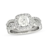 Thumbnail Image 1 of Previously Owned Round-Cut Diamond Soldered Bridal Set 1-3/4 ct tw 14K White Gold Size 5