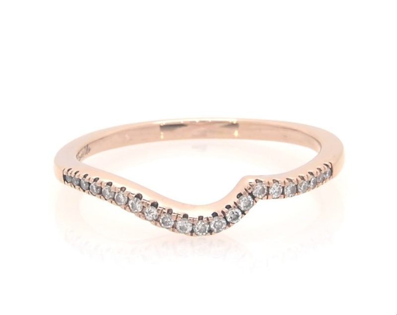 Main Image 1 of Previously Owned Ever Us Diamond Wedding Band 1/8 ct tw Round-cut 14K Rose Gold