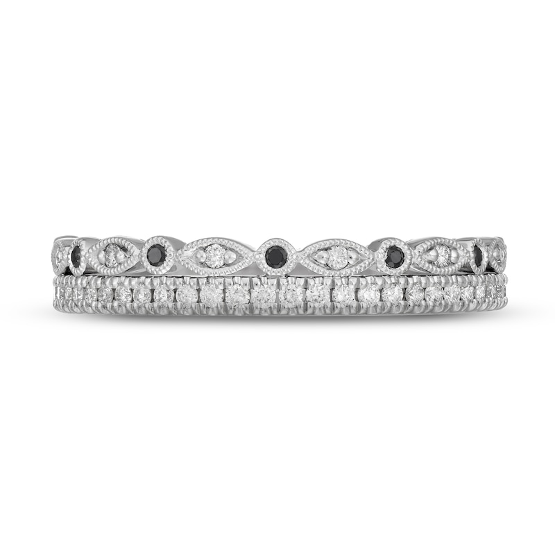 Main Image 3 of Previously Owned Neil Lane Black & White Diamond Anniversary Band 1/4 ct tw Round-cut 14K White Gold