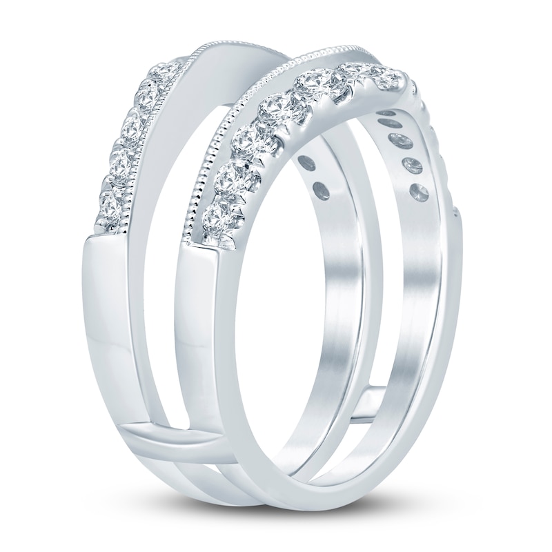 Main Image 2 of Previously Owned Diamond Enhancer Ring 1 ct tw Round-cut 14K White Gold