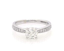 Previously Owned Diamond Engagement Ring 1-1/5 ct tw Round-cut 14K White Gold