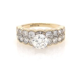 Previously Owned Diamond Engagement Ring 2-1/2 ct tw Round 14K Two-Tone Gold
