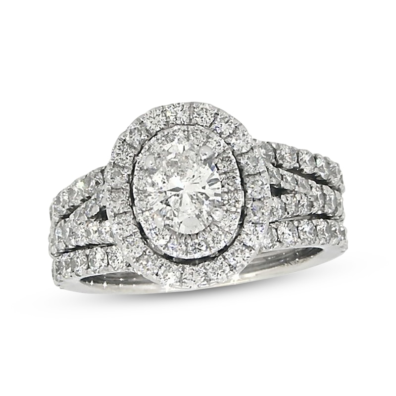 Main Image 1 of Previously Owned Neil Lane Oval-Cut Diamond Bridal Set 1-7/8 ct tw 14K White Gold Size 5