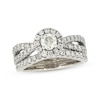 Thumbnail Image 1 of Previously Owned THE LEO First Light Diamond Bridal Set 1 ct tw 14K White Gold Size 4.75