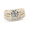 Thumbnail Image 1 of Previously Owned Princess-Cut Diamond Bridal Set 1-1/2 ct tw 14K Two-Tone Gold Size 7.25
