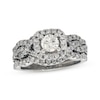 Thumbnail Image 1 of Previously Owned Round-Cut Diamond Twist Shank Soldered Bridal Set 1-1/8 ct tw 14K White Gold Size 6.25