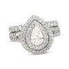 Thumbnail Image 0 of Previously Owned Neil Lane Pear-Shaped Diamond Double Halo Bridal Set 2-1/3 ct tw 14K White Gold Size 4.5