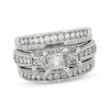 Thumbnail Image 0 of Previously Owned Princess-Cut Diamond Three-Stone Bridal Set 1-1/2 ct tw 14K White Gold Size 7.25