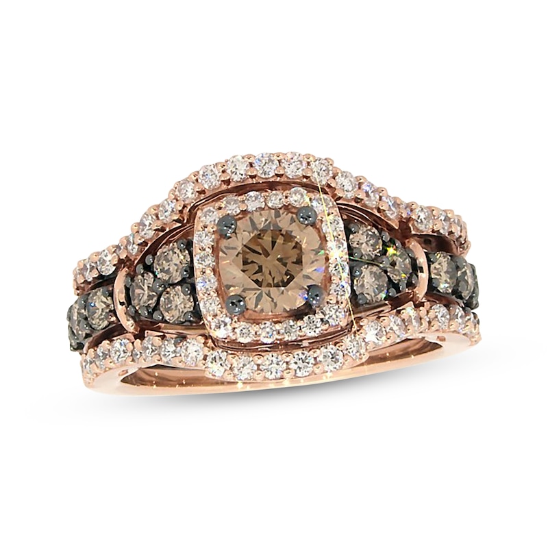 Main Image 1 of Previously Owned Le Vian Diamond Bridal Set 1-1/3 ct tw 14K Strawberry Gold Size 6.75