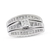 Thumbnail Image 1 of Previously Owned Princess-Cut Diamond Bridal Set 1-3/4 ct tw 14K White Gold Size 6