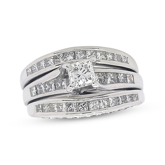 Previously Owned Princess-Cut Diamond Bridal Set -3/ ct tw 14K White Gold Size