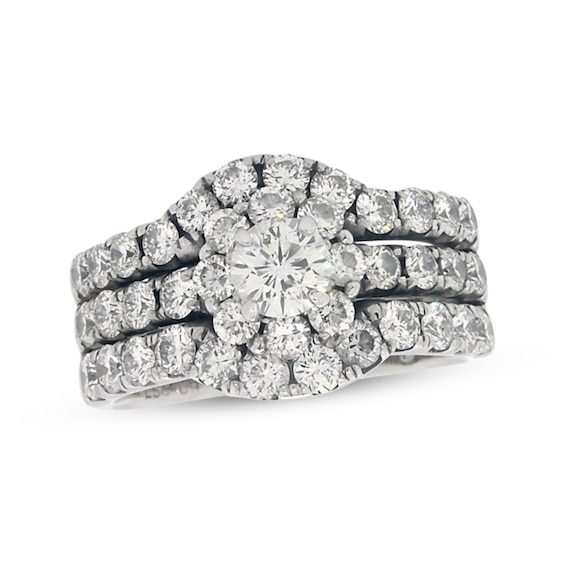 Previously Owned THE LEO Diamond Bridal Set 2-3/4 ct tw 14K White Gold 8.5