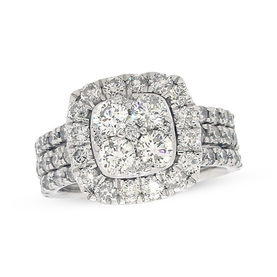 Previously Owned Diamond Bridal Set 2 ct tw Round-Cut 14K White Gold Size 5.25