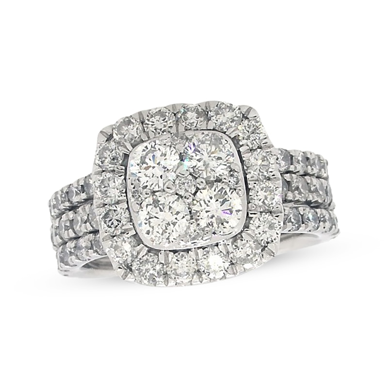 Previously Owned Diamond Bridal Set 2 ct tw Round-Cut 14K White Gold Size 5.25
