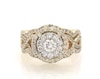 Thumbnail Image 1 of Previously Owned Round-Cut Diamond Halo Bridal Set 1-1/4 ct tw 14K Two-Tone Gold Size 6.5