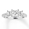 Thumbnail Image 1 of Previously Owned Diamond Engagement Ring 1-5/8 ct tw Princess/Round 14K Gold