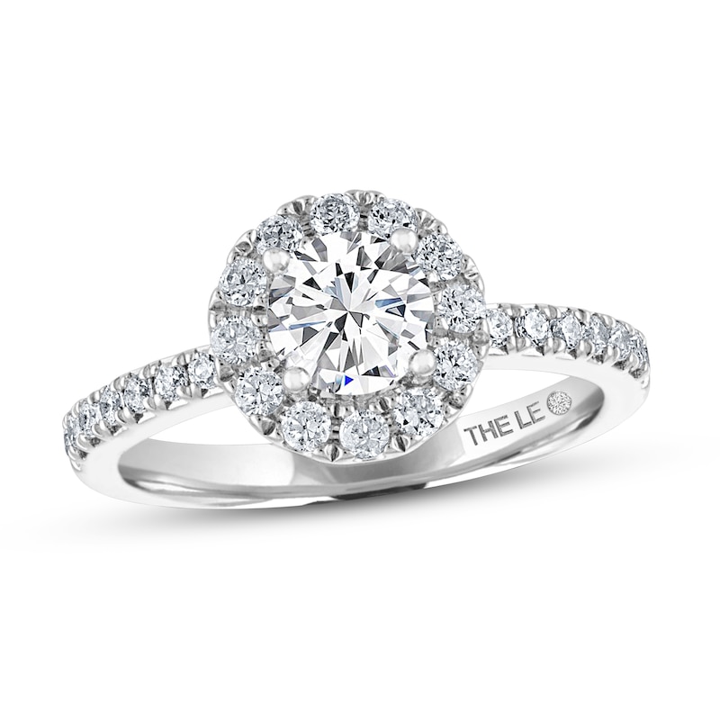 Main Image 1 of Previously Owned THE LEO Diamond Engagement Ring 1-1/8 ct tw Round-cut 14K White Gold