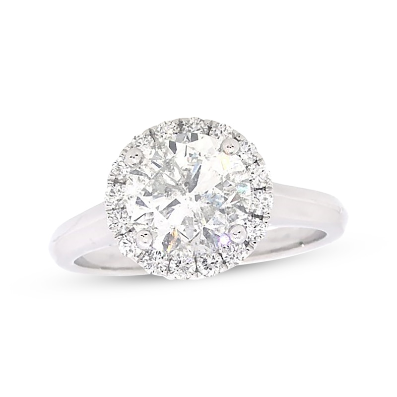 Main Image 1 of Previously Owned Round-Cut Diamond Engagement Ring  2-1/4 ct tw 14K White Gold Size 6.25