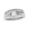 Thumbnail Image 1 of Previously Owned Princess-Cut Diamond Bridal Set 1-1/4 ct tw 14K White Gold Size 5