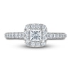 Thumbnail Image 2 of Previously Owned Diamond Engagement Ring 1-1/4 ct tw Princess & Round-cut 14K White Gold