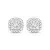 Thumbnail Image 2 of Previously Owned Diamond Cushion Cluster Stud Earrings 2 ct tw 10K White Gold