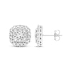 Thumbnail Image 3 of Previously Owned Diamond Cushion Cluster Stud Earrings 2 ct tw 10K White Gold