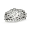 Thumbnail Image 1 of Previously Owned Round-Cut Diamond Three-Stone Soldered Bridal Set 2-3/4 ct tw 14K White Gold Size 5