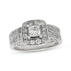 Thumbnail Image 1 of Previously Owned Princess-Cut Diamond Bridal Set 1-1/5 ct tw 14K White Gold Size 5.75