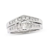 Thumbnail Image 1 of Previously Owned Princess-Cut Diamond Three-Stone Bridal Set 7/8 ct tw 14K White Gold Size 6