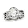 Thumbnail Image 1 of Previously Owned Neil Lane Oval-Cut Diamond Bridal Set 2 ct tw 14K White Gold Size 7.75