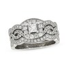 Thumbnail Image 1 of Previously Owned Neil Lane Princess-Cut Diamond Twist Shank Bridal Set 1 ct tw 14K White Gold Size 6.5
