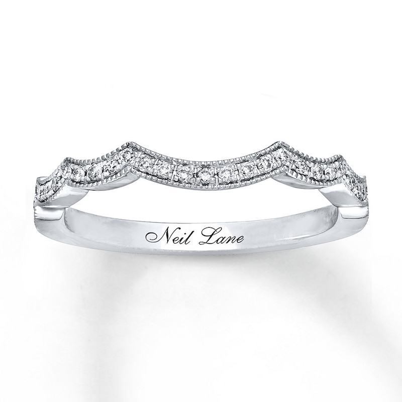 Main Image 1 of Previously Owned Neil Lane Wedding Band 1/6 ct tw Diamonds 14K White Gold Size 4.5
