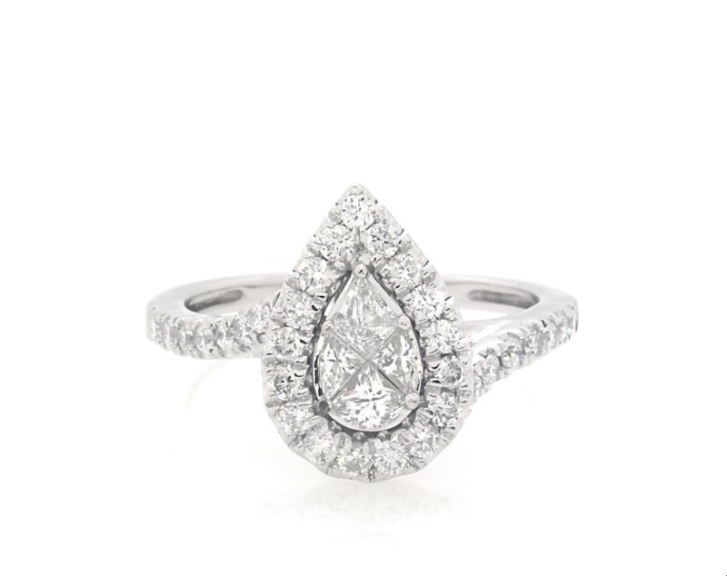 Main Image 1 of Previously Owned Diamond Engagement Ring 3/4 ct tw 14K White Gold