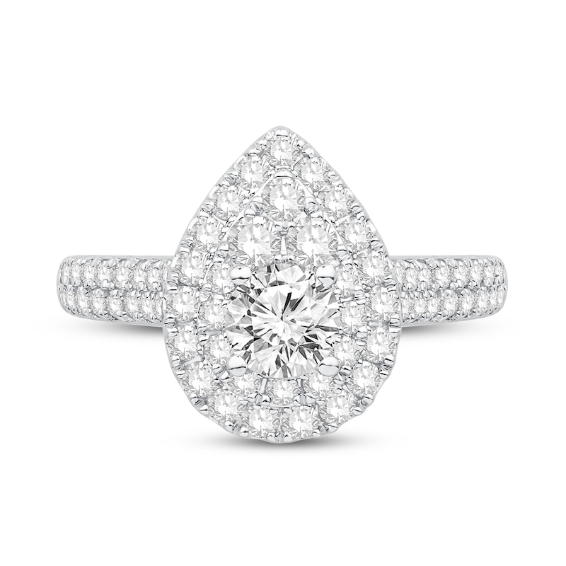 Main Image 3 of Previously Owned Diamond Engagement Ring 1-1/8 ct tw Round-Cut 14K White Gold