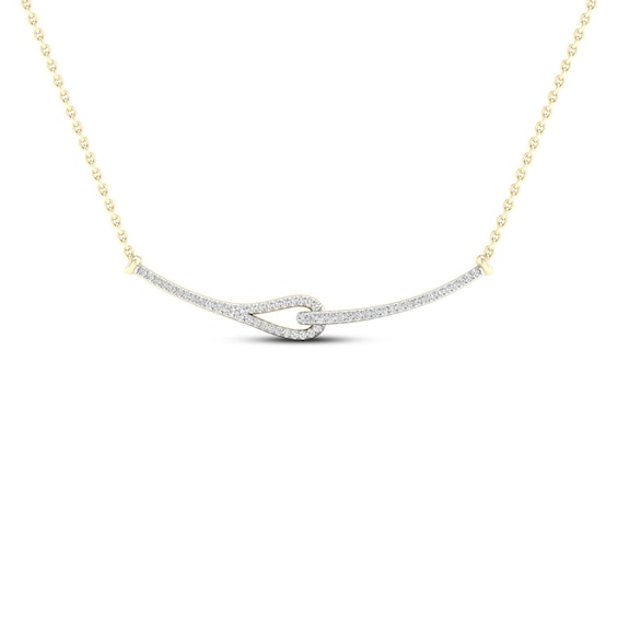 Previously Owned Love + Be Loved Diamond Necklace 1/6 ct tw 10K Yellow Gold 18"