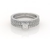 Thumbnail Image 1 of Previously Owned Princess-Cut Diamond Bridal Set 1 ct tw 14K & 10K White Gold Size 7.5
