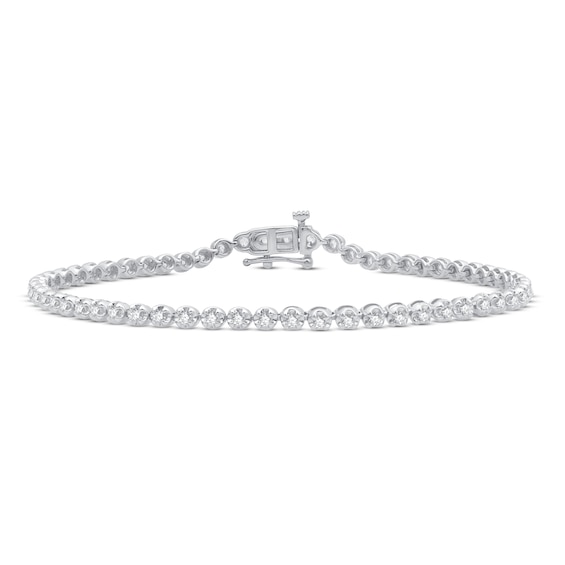 Previously Owned Diamond Fashion Bracelet 1 ct tw 10K White Gold 7.5"
