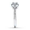 Thumbnail Image 3 of Previously Owned Diamond Engagement Ring 3/4 ct tw Princess-cut 14K White Gold