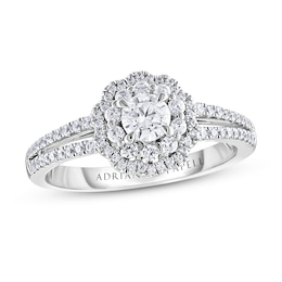 Previously Owned Adrianna Papell Diamond Engagement Ring 5/8 ct tw 14K White Gold