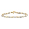 Thumbnail Image 1 of Previously Owned Diamond Bracelet 1 ct tw Round & Baguette 10K Yellow Gold 7.5"