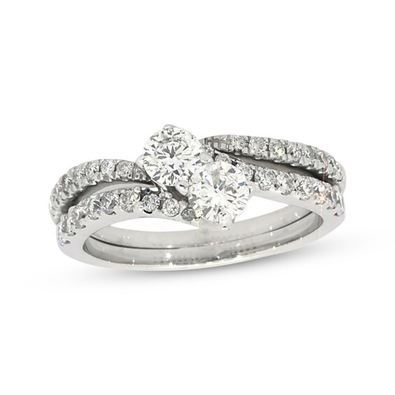 Previously Owned Ever Us Round-Cut Diamond Bridal Set 1-1/8 ct tw 14K White Gold Size 8