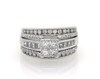Thumbnail Image 1 of Previously Owned Princess-Cut Diamond Quad Bridal Set 1-1/3 ct tw 14K White Gold Size 7.5
